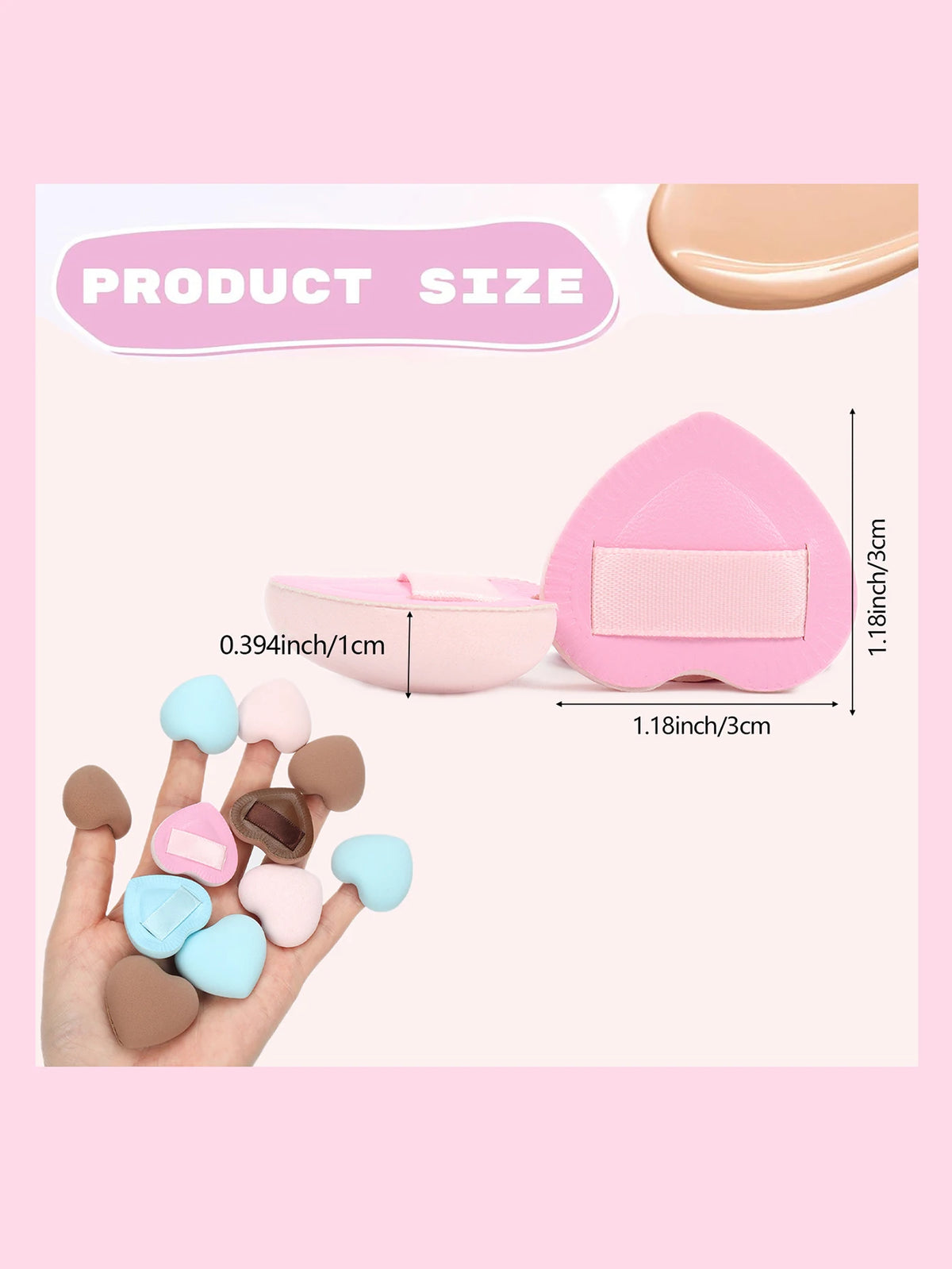 5/10/20Pcs Super Soft Cotton Candy Makeup Puff Necessary Wet Dry Use Air Cushion Powder Puff Multifunction Portable Makeup Sponge