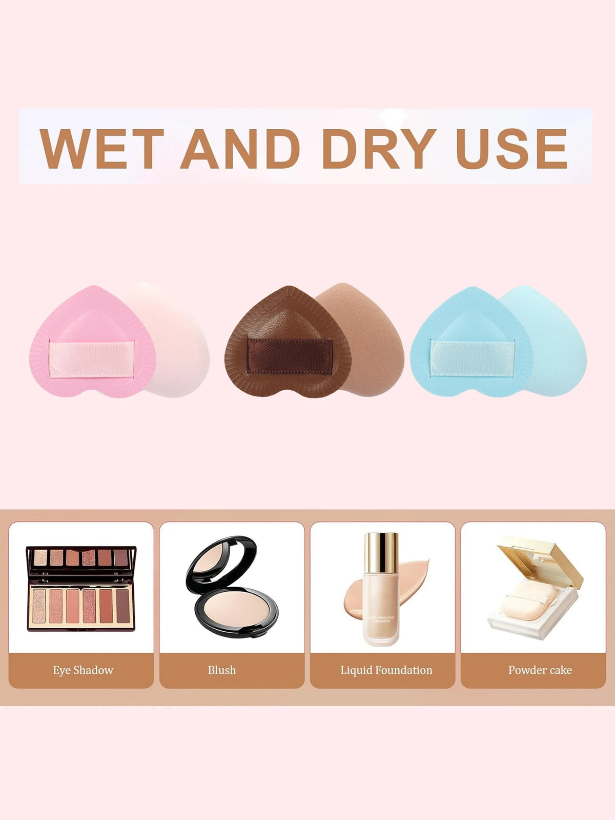 5/10/20Pcs Super Soft Cotton Candy Makeup Puff Necessary Wet Dry Use Air Cushion Powder Puff Multifunction Portable Makeup Sponge