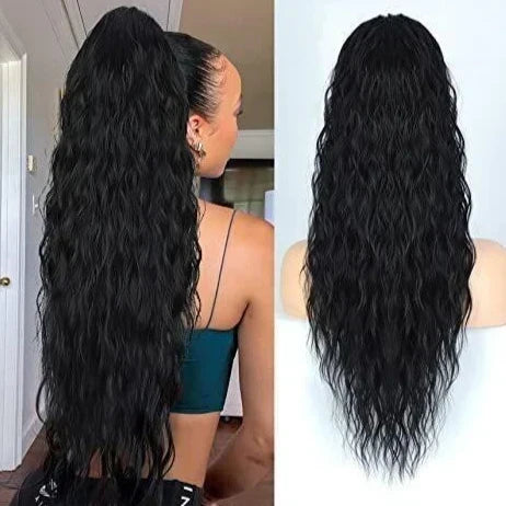 Drawstring Ponytail Water Ripple Wig